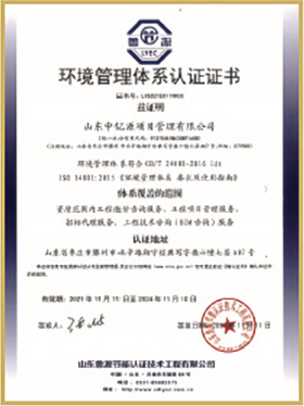 情形治理系统认证证书